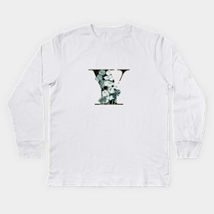 Flower Alphabet Y Kids Long Sleeve T-Shirt